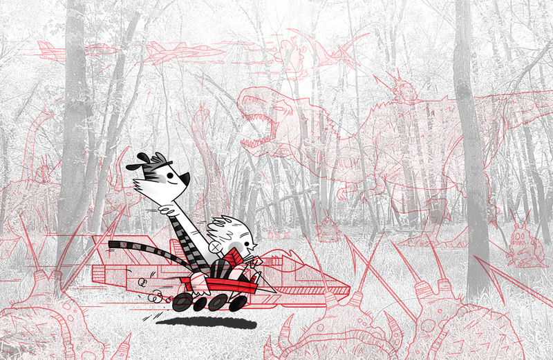 Illustration for article titled Calvin and Hobbes enjoy an imaginative summer and winter